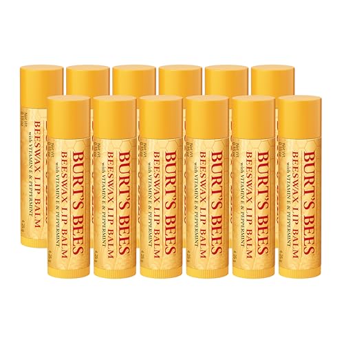 Burt's Bees Back To School Gift Ideas, Lip Balm - Original Beeswax 12 Count Pac…
