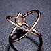 OPALBEST 18K Rose Gold Plated Opal Ring X Criss Cross Rings Birthstone Band for Women (7)
