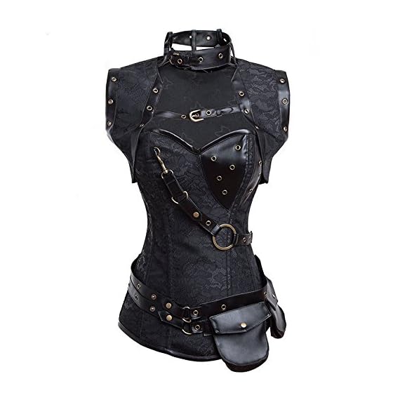 KIWI-RATA-Womens-Steel-Boned-Vintage-Corset-Steampunk-Gothic-Bustier-Waist-Cincher-Vest