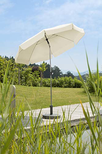 Schneider Sonnenschirm Locarno, natur, 200 cm rund, 716-02, Gestell Stahl, Bespannung Polyester, 2.4 kg – Bild 3