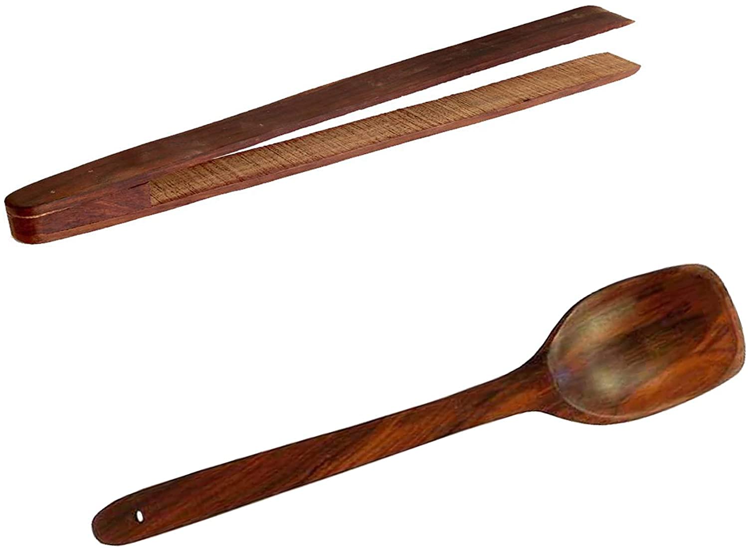 Buy Kingsman Store Handmade Wooden Tong/Chimta and Wooden Cooking Spoon