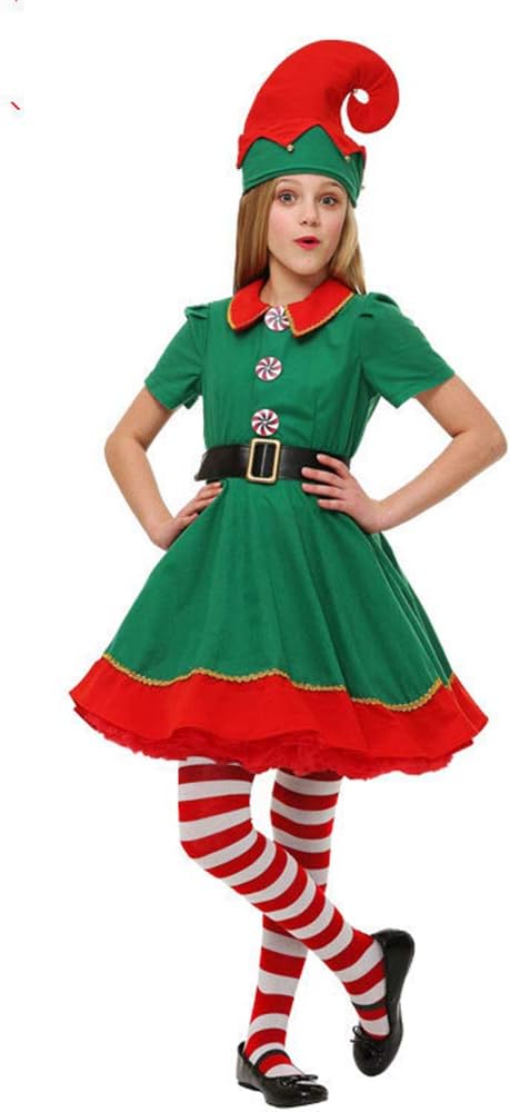 Adult & Kids Christmas Costumes Children's Xmas Elf Suit Lovely Family Pack Funny Cosplay Fancy Dress Little Helper Ladies Fancy Dress Elf Festive Womens Adults Costume