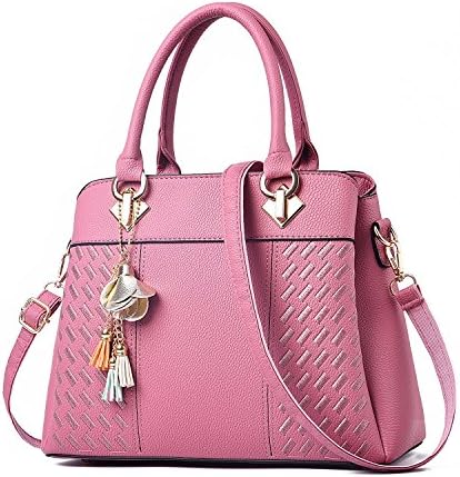 Vincico Pink Tote Bags for Women Designer Handbags Shoulder Purse Ladies Satchel Bag Faux Leather