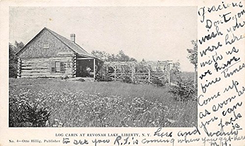 Log Cabin At Revonah Lake Liberty New York Postcard At Amazon S