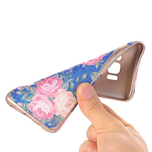 Galaxy-S8-Plus-CaseTechCode-Flower-Pattern-Soft-Cover-Shell-Phone-Skin-Super-Slim-Screen-Protective-Smart-Case-for-Samsung-Galaxy-S8-Plus-2017-Release