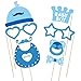 BESTOYARD Baby Boy Shower Photo Props Baby Birthday Party Photo Posing Props Kits 34 Pcs