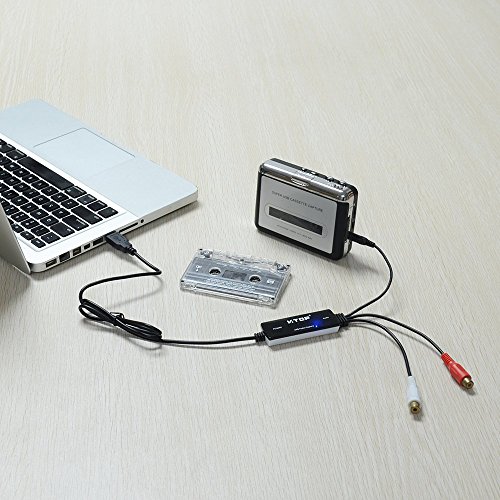 V.TOP USB 2.0 Audio Capture Card with Music Editing Software for Cassette Player Recorder - Convert Cassette / Radio to MP3