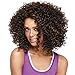 NEWPECK Afro Girls Brazilian Women Loose Jerry Curls Wig Thick Big Wave Hair Middle Long Brown Gold Wig (Brown)