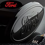 Bosswell Ford Hitch Cover Licensed LED Light Trailer Towing Hitch Receiver Cover (Black)