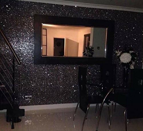 Chunky Glitter wallpaper Sample grade 3 (Black)