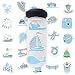 VSCO Girl Stickers for Hydro Bottles - (35 Designs) Super Cute VSCO Stickers for Water Bottles VSCO Flask, Laptops, Cellphones, Lunchboxes and Scrapbooking - Blue VSCO Stickers Set, VSCO Stickers