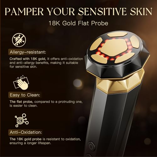 ANLAN Radiofrequency Facial Massager 18K Gold Anti-Wrinkle Professional Anti-Ageing Sensitive Skin Available
