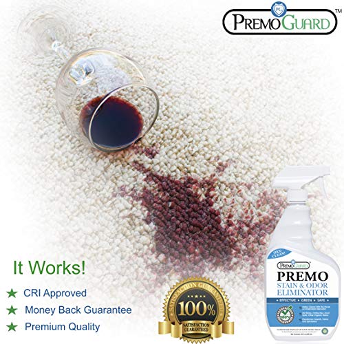 Stain & Odor Remover - Professional Enzyme Spray - Removes Soiling from Dogs/Cats/Pets - Safely Cleans Carpet/Flooring/Upholstery - Effective On Wine/Blood/Vomit/Urine - Natural Eco Friendly - 32oz