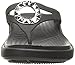 crocs Women's Sanrah Studded Circle WDG Flip Flop, Black/Black, 8 B(M) US