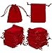 48-Piece Jewelry Pouch Drawstring Bags - Velvet Cloth Storage Pouch for Jewelry, Dice, Favor, Red, 2.7 x 3.5 Inches primary