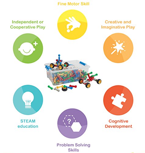 image for ECR4Kids Socket-to-Me Set Math Manipulatives Building Kit, Educational