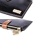 Genuine Leather Wallet for Women Credit Card Holder Wallets Zipper Purse with RFID Blocking Black