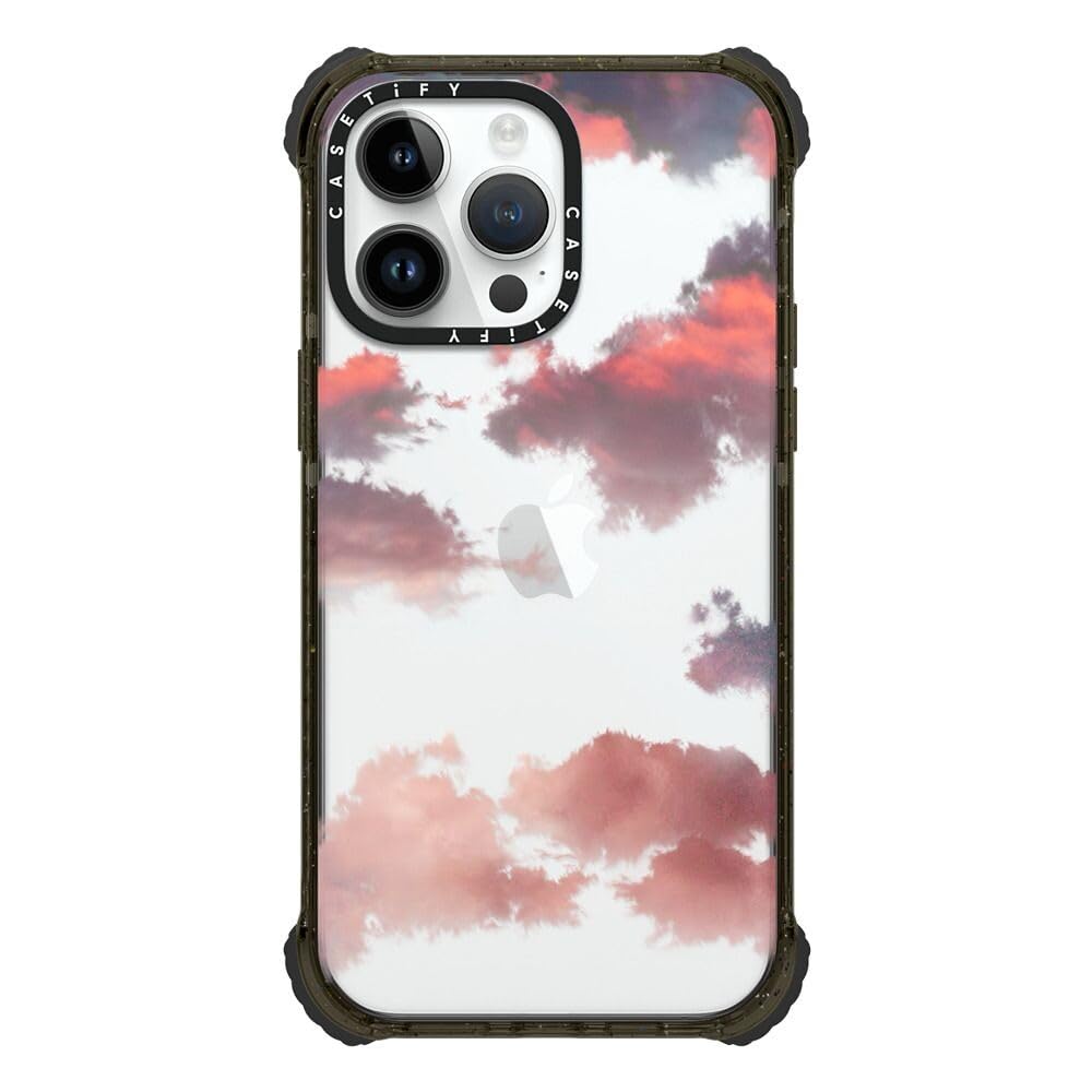 CASETiFY Ultra Impact iPhone 14 Pro Max Case [5x Military Grade Drop Tested / 11.5ft Drop Protection] - Clouds - Glossy Black — image 1