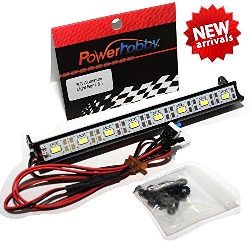 Powerhobby 8 LED 138mm RC Aluminum Light Bar Kit Fits : 1/10 Short Course Trucks / Traxxas Slash / Slash 4X4 / Nitro Slash / X-Maxx / Axial Score / Yeti XL