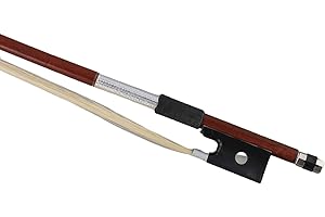 Violin Bow For 1/4 1/8 1/10 Size Beginner Practice, Red Sandalwood With White Horsehair, Balanced Smooth Play, Plastic Wrappe