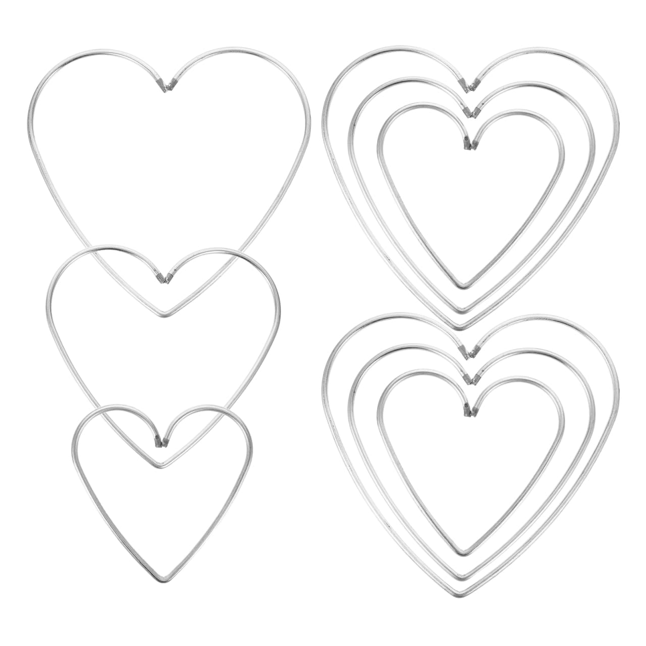 Kichvoe Heart Dream Catcher Rings, 9PCS Valentines Day Metal Macrame Hoops Wreath Form Making Rings for DIY Dream Catcher Craft Mothers Day Party Decoration