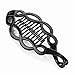 14cm Platted Effect Hinged Banana Clip Comb Clamp Slide in Black