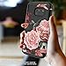 RabeMall Samsung Galaxy S7 Case Unique Pretty Flowers for Girls/Women Anti-Fingerprint Three Layer High Impact Resistant Hybrid Shockproof Protective Cover,Floral Black