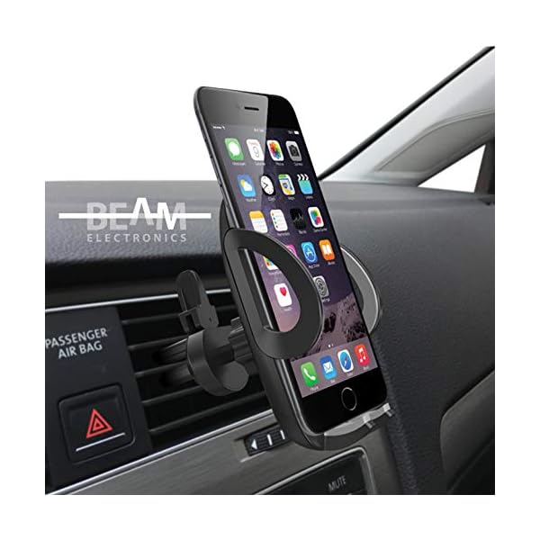 Beam Electronics Car Phone Holder Mount, Phone Car Air Vent Mount Holder Cradle Compatible for iPhone 12 11 Pro Max XS… - Imagen 3