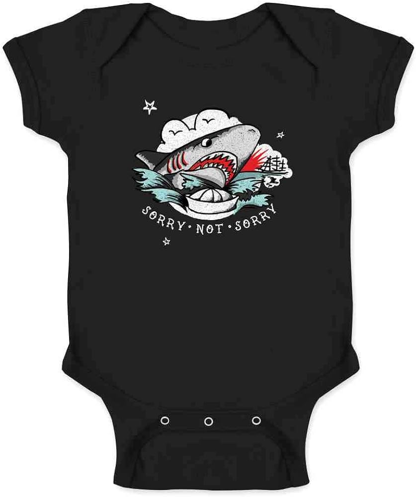 Sorry Not Sorry Retro Tattoo Shark Funny Infant Bodysuit