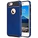 ULAK iPhone 6 Plus Case,iPhone 6S Plus Case, Slim Dual Layer Protection Scratch Resistant Hard Back Cover Shock Absorbent TPU Bumper Case for Apple iPhone 6/6S Plus 5.5 inch-Navy Blue Black