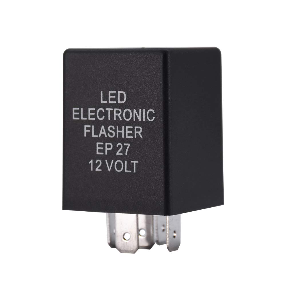 HUIQIAODS 5 Pin EP27 FL27 LED Flasher Relay Fix for Turn Signal Light Hyper Flash 12V 150W