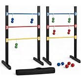 Bolaball Wooden Ladder Toss Game Set with Carry Bag for Indoor &amp; Outdoor Family Lawn Games
