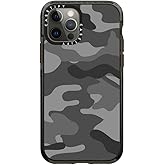 CASETiFY Impact Case for iPhone 12 / iPhone 12 Pro - Camo Grey - Clear Black