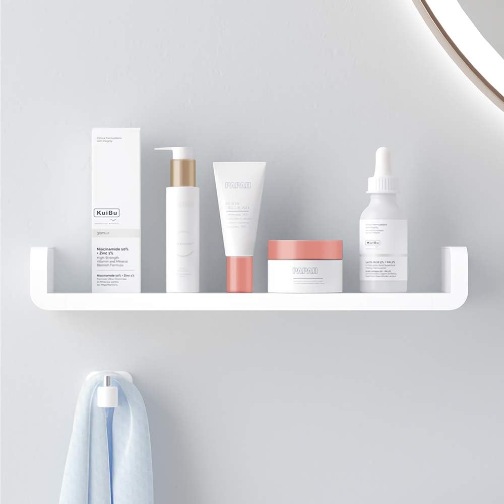 Laigoo Adhesive Floating Shelves Non-Drilling, Set of 3, Display Picture Ledge Shelf U Bathroom Shelf Organizer for Home/Wall Decor/Kitchen/Bathroom Storage(S+M+L): Kitchen & Dining