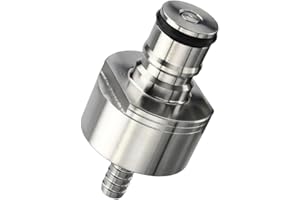 Stainless Steel Carbonation Cap for Home Brewing – Ball Lock Cap for PET Bottles, Gas & Liquid Connectors, for Beer, Juice, a