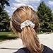 Pack of 24 Chiffon Flower Hair Scrunchies,Velvet Colorful Hair Ties,Elastic Hair Bobbles for Ponytail Holder,Hair Accessories Ropes Scrunchie for Women Mixcolor Flower Printed Solid Color
