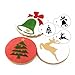 Christmas Cookie Stencils for Royal Icing, Food Decorating Stencils for Cookies, Biscuit Sugar Stencils Templates Baking Decorating Tools, 12-Pieces