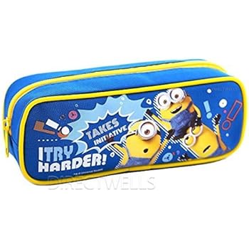 Despicable Me Minions I Try Harder Pencil Case (1 Pencil Case) (Blue) by Universal Studios