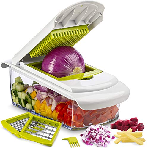 Tiabo Vegetable Chopper Slicer Dicer - Onion Chopper 3 Blade Chop Slice Dice - No More Tears Onion Slicers Choppers - Cheese - Onions - Fruits Vegetable Cutter