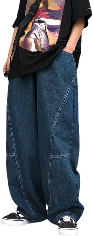 Y2K Baggy Jeans Women's Grunge Wide Leg Denim Pants Emo Goth Cargo