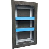 Wedi US3000248 Waterproof Polystyrene Building Panel Shower Niche 16"x28" | Prefabricated Durable Vapor-Resistant Panel with 2 Adjustable Removable Shower Shelves for Tiled Shower Surrounds