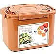 e-jen Premium Kimchi, Sauerkraut Container Probiotic Fermentation with Inner Vacuum Lid (Earthenware Brown, 3.1 gal/ 12L)