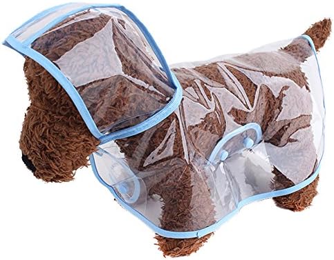 Mummumi Pet Raincoat, Small Dog Waterproof Clothes Rain Jacket Puppy Transparent Poncho Rainwear Clothes for Small Dog