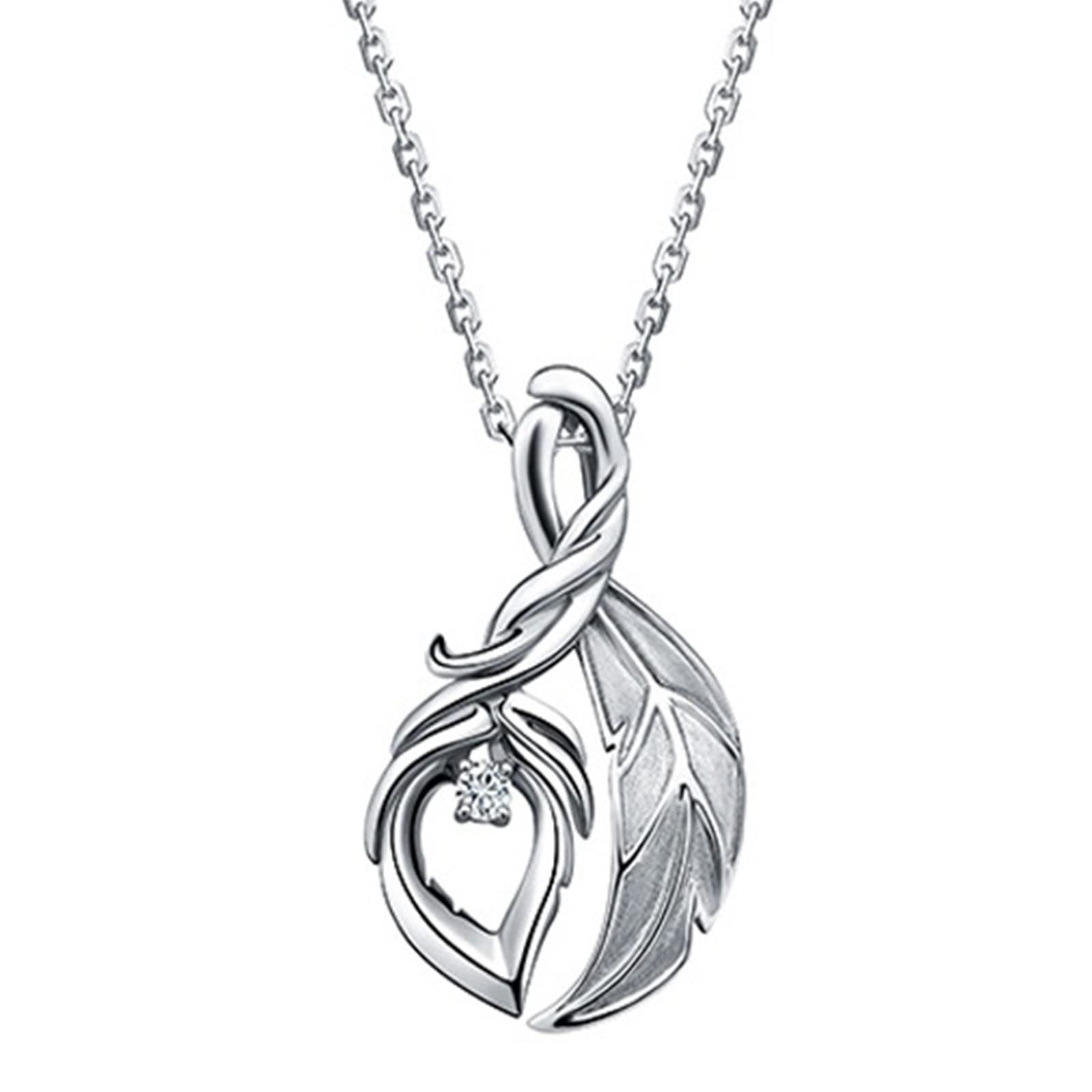 Kashasin League of Legends Necklace for Women Men 925 Silver Pendant Xayah and Rakan LOL Couple Necklaces Jewelry Gift(Sliver)