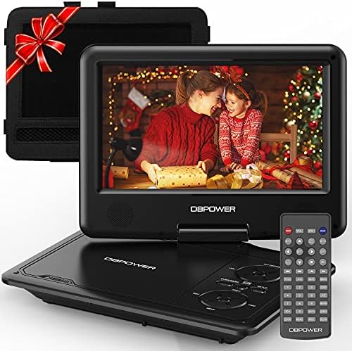 Dbpower 9 5 Portable Dvd Player With Swivel Screen 5 Hour Built In Rechargeable Battery Support Cd Dvd Sd Card Usb With Car Charger And Power Adaptor Black Buy Online At Best Price In Uae Amazon Ae