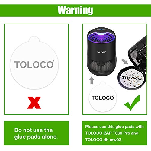 TOLOCO Mosquito Trap Sticky Glue Boards Fit ZAP T360 Pro & TOLOCO DH