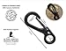 Wild Wolf Pack Mini Spring Buckle Carabiners, 10 Black Metal Clips, These Micro Hooks are The Perfect Survival EDC for Using Paracord to Hold Your Gear – Clasps Come with Plastic Storage Case