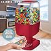 SHARPER IMAGE Motion Activated Candy Dispenser for Small Gumballs, Nuts, Snacks, Touchless Hands-Free Sensor Detector Easy Fill Treat Canister for Kids/Adults, Battery Operated for Home/Office (Red)