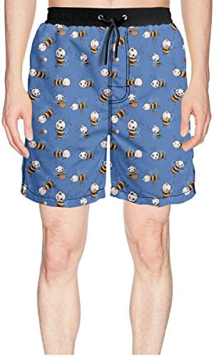 Novelty Cute Cartoon Bees Baby Fashion Mens Swimming Trunks Short