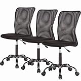 3PC Black Mesh Office Chair